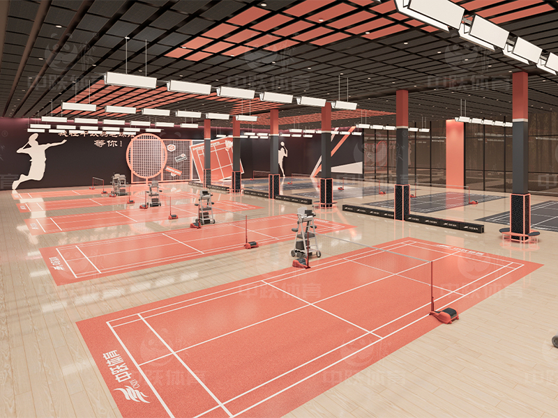 橙灰主题羽毛球馆