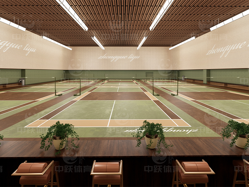 复古轻奢主题的羽毛球馆