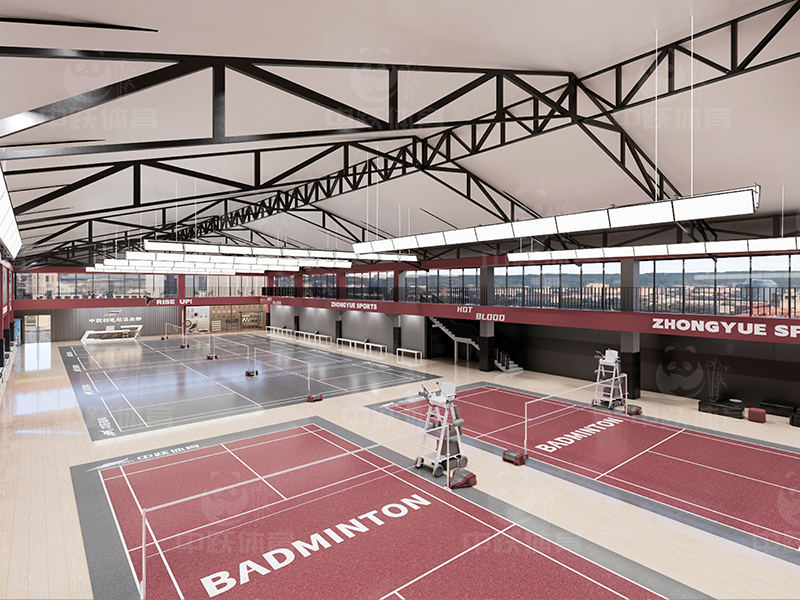 红灰主题羽毛球馆