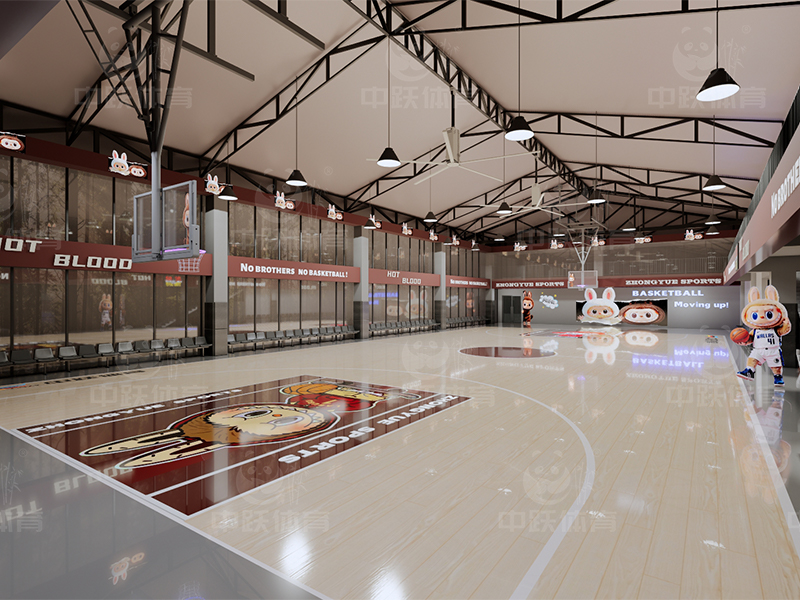 拉布布棕色主题篮球馆